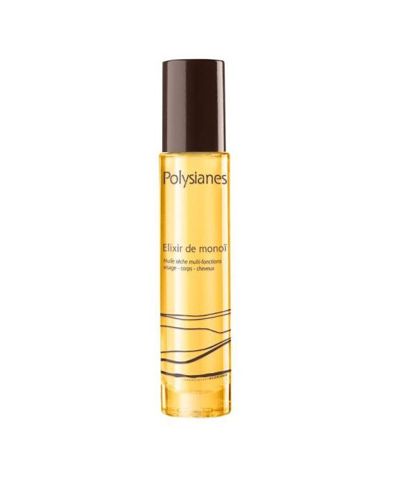 Polysianes Elixir di Monoi Olio Secco Multiuso Corpo, Capelli, Viso