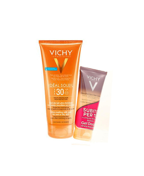 Vichy Idéal Soleil Gel Latte Ultra Fondente per Pelle Bagnata o Asciutta SPF 30+