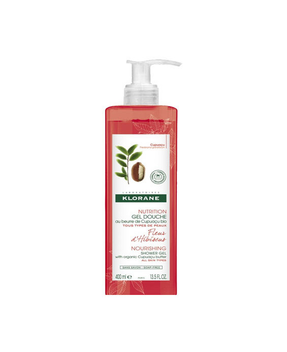 Klorane Gel Doccia Nutriente Fiori di Ibisco e Burro di Cupuacu Bio