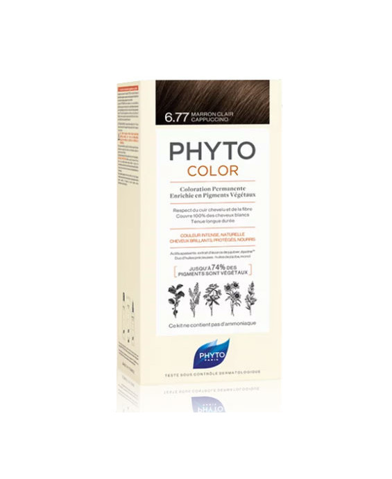 Phyto Color Colorazione Permanente  6.77 Marrone Chiaro Cappuccino