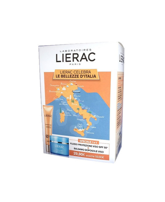 Lierac Sunissime Speciale 1+1 Fluido Protezione Viso SPF 50+ in Omaggio Balsamo Doposole