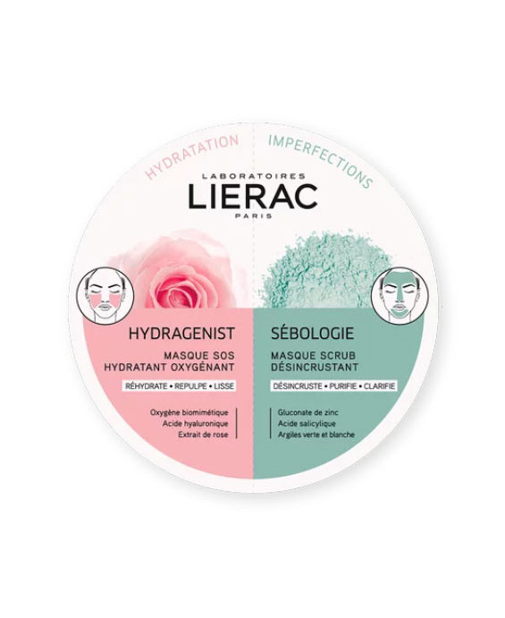 Lierac Maschera Viso Duo Hydragenist e Sebologie