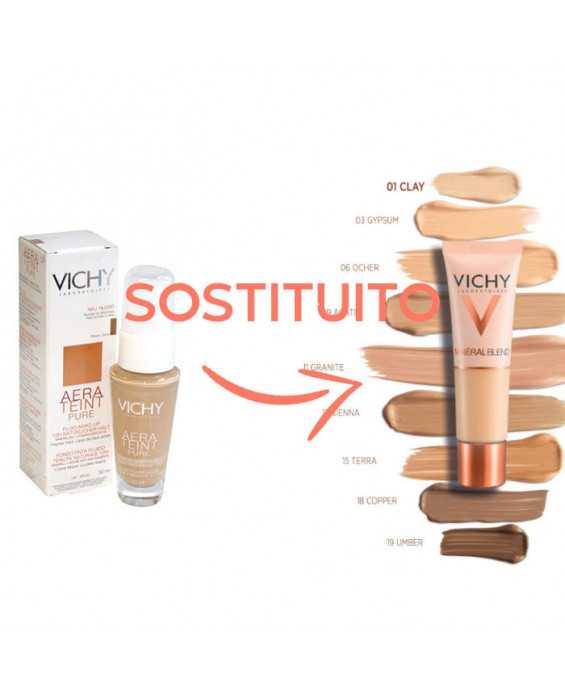 Vichy Aera Teint Pure - Fondotinta Fluido - 46R Miele Rosè SOSTITUITO con Vichy Mineralblend 12 Sienna