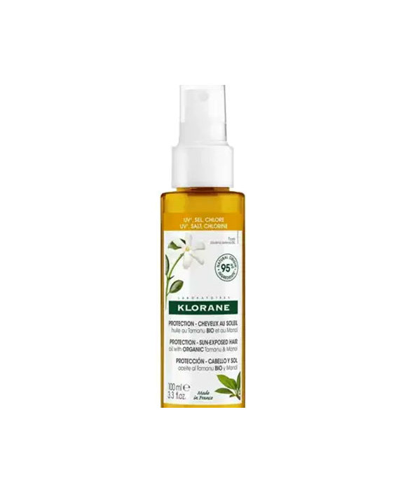 Klorane Olio al Tamanu BIO e Monoï Per Capelli Esposti al Sole 100 ml